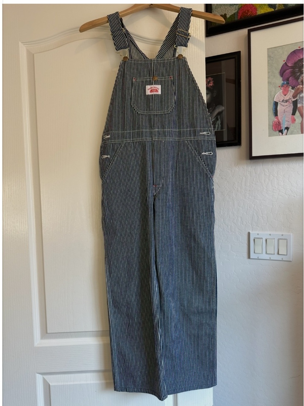 Round House Hickory Stripe Youth Overalls. Size: 10 Youth. Excellent condition